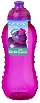 Drinkfles, roze - 330 ml.