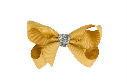 Bow, 8 cm. - Dijon / glitter