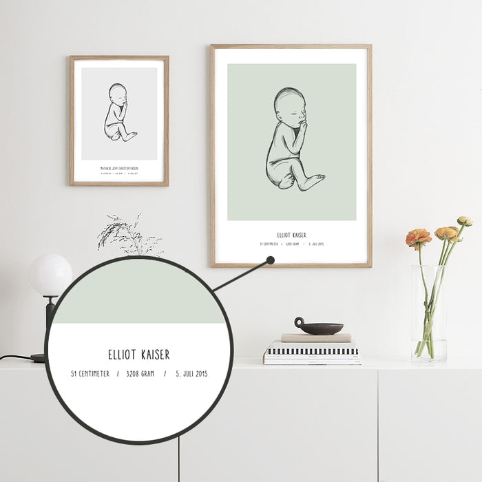 Deal: Personal Birth Poster - @jackienavarro, paars