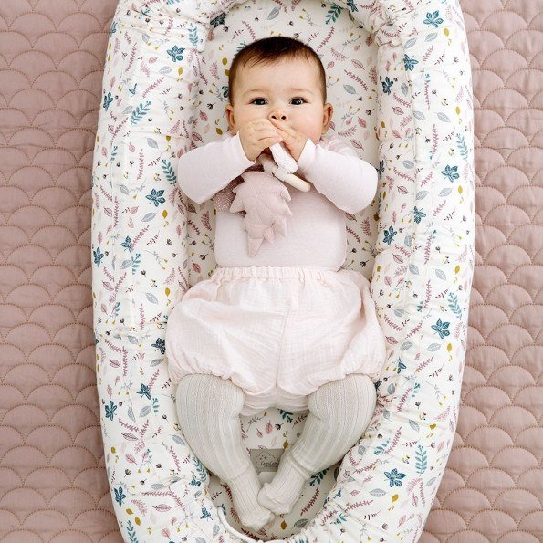 Babynest, geperste bladeren Rose