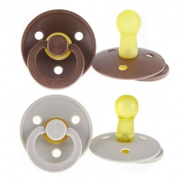 Bibs fopspeen, 2 pc's. - Chocolade / zand (maat 2)