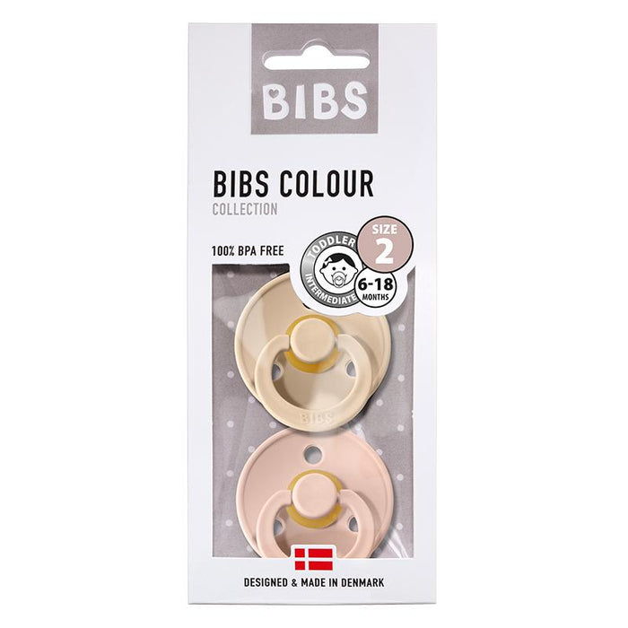 Bibs fopspeen, 2 pc's. - vanille / blush (maat 2)