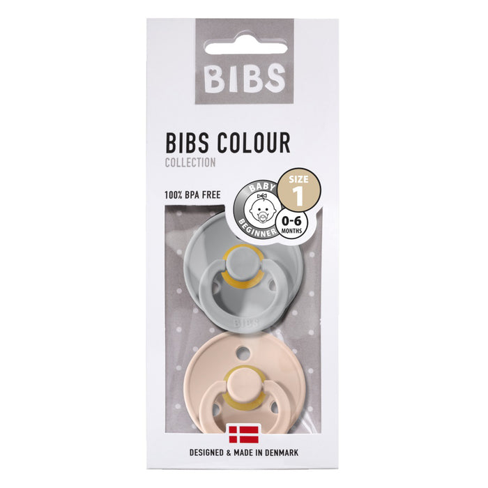 Bibs fopspeen, 2 pc's. - Cloud / blush (maat 1)