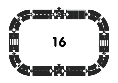 Rubberen autospoor, 24 delen - snelweg