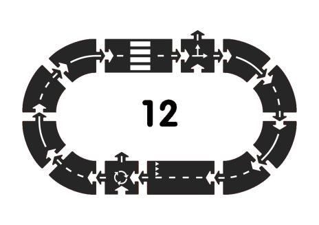 Rubberen autospoor, 24 delen - ringroad