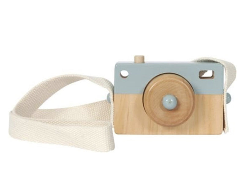 Houten camera, blauw