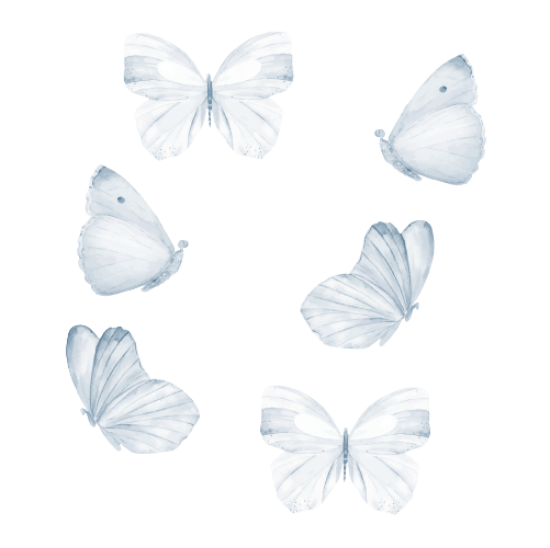 Wallstories - Blue Butterflies