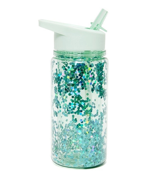 Drinkfles glitter groen