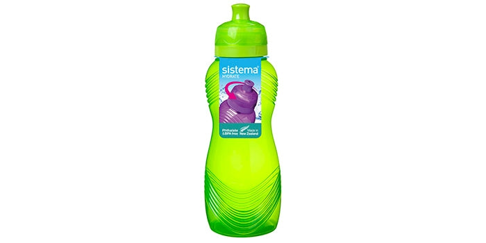 Drinkfles met golfpatroon - groen (600 ml)