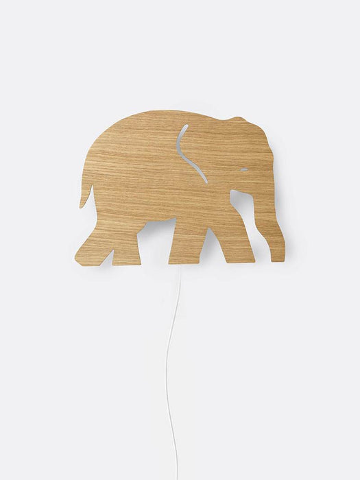 Muurlamp, olifant - geoliede eiken