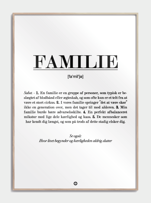 Family Definition Poster, S (29,7x42, A3)