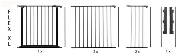 Veiligheidsrooster, flex xl - zwart