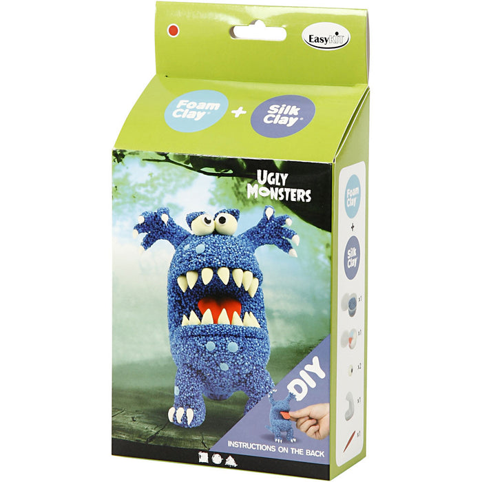 Schuimklei, grappige vrienden, blauw monster