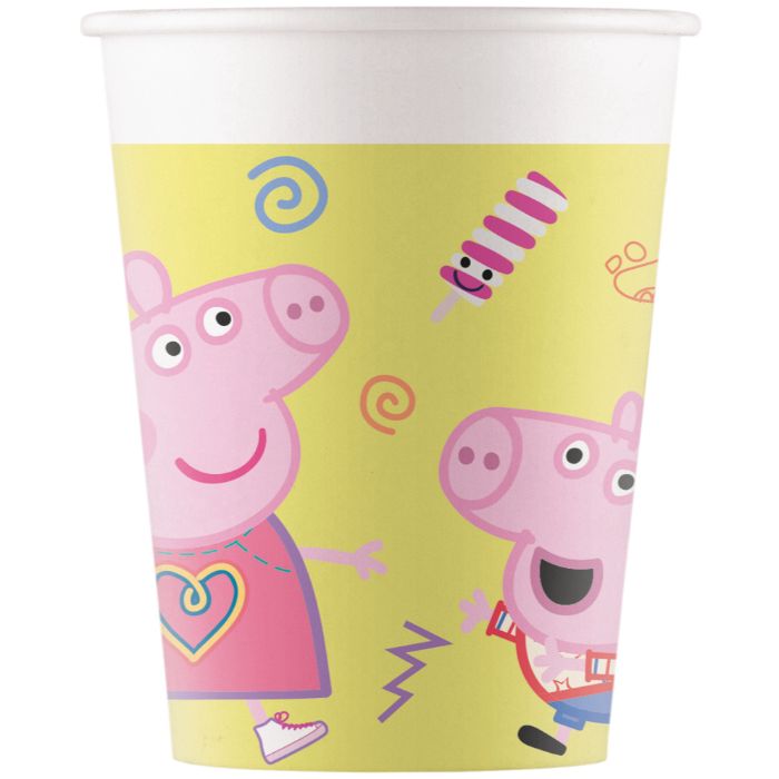 Peppa Pig Cups, 8 pc's.