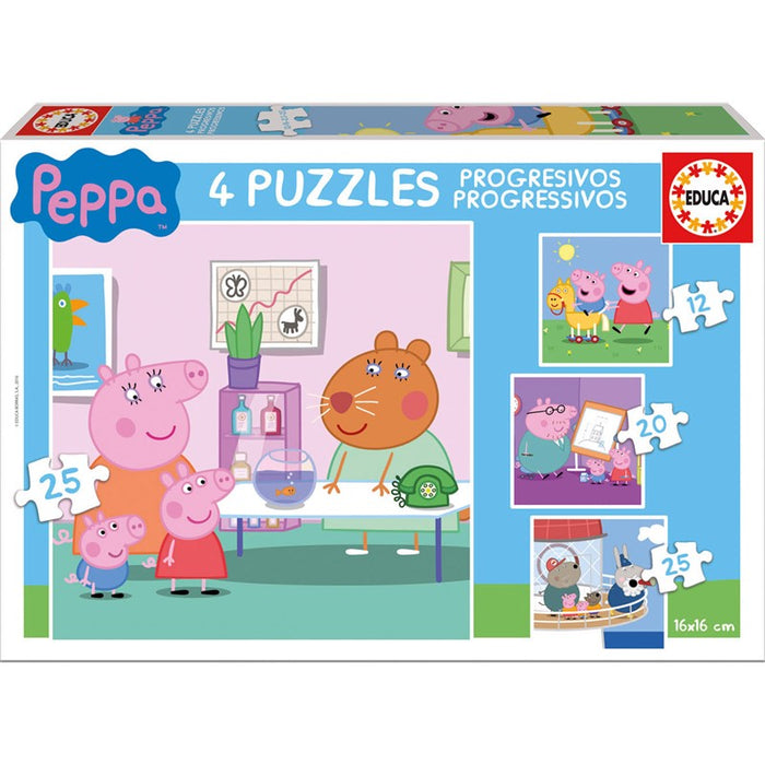 Peppa Pig Puzzle, 4 pc's.