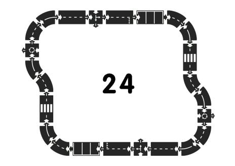 Rubberen autospoor, 24 delen - snelweg