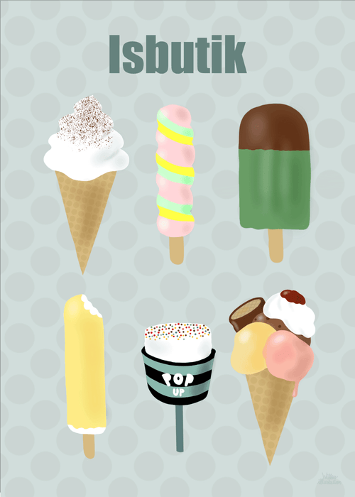 Ice Cream Shop Children's Poster, XS (21x29,7, A4)