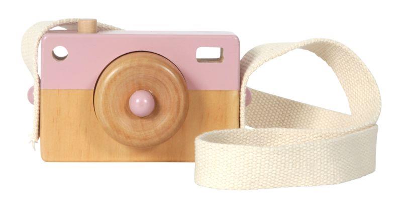 Houten camera, roze