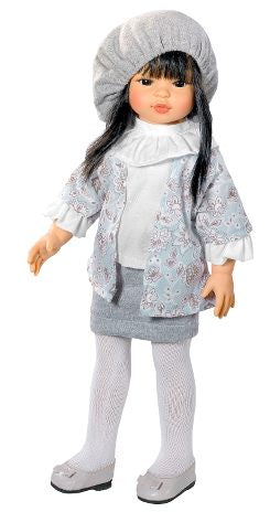 Kaori Doll, 40 cm (Falda Gris Chaqueton Flores)