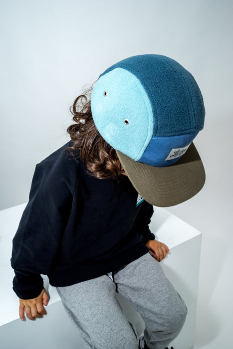 Cap, Block Fleece 5-Panel-Blue (maat XL, 7-14 jaar)