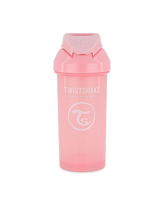 Cup met stro - pastelroze (360 ml)