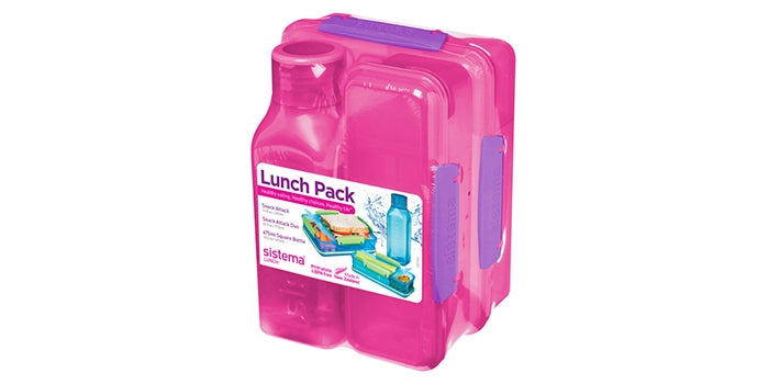 Paklunchset, 3 packs - roze