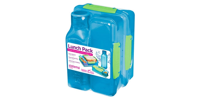 Paklunchset, 3 packs - blauw