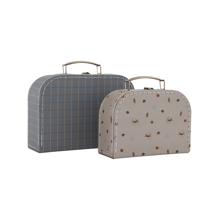 Mini Suitcase Tiger & amp; Grid, set