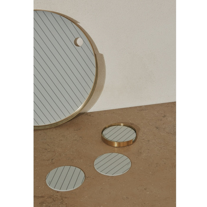 Oka Coaster - messing en mint (6 pc's)