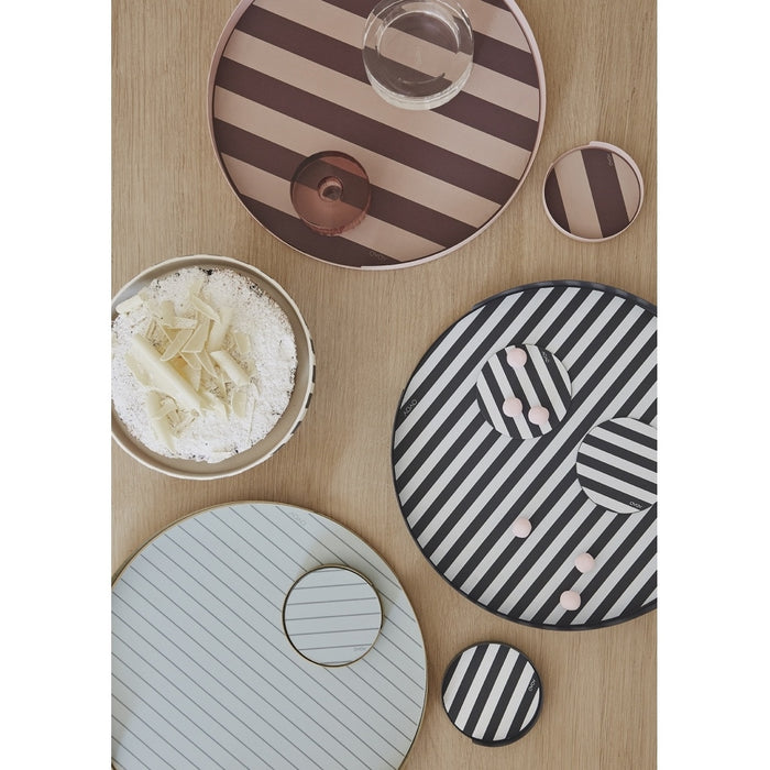 Oka Coaster - messing en mint (6 pc's)