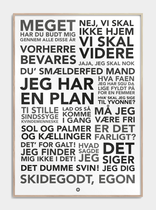 Olsen Banden Quotes Poster, M (50x70, B2)