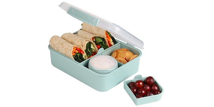 Verdeelde lunchbox incl. kopje, groen