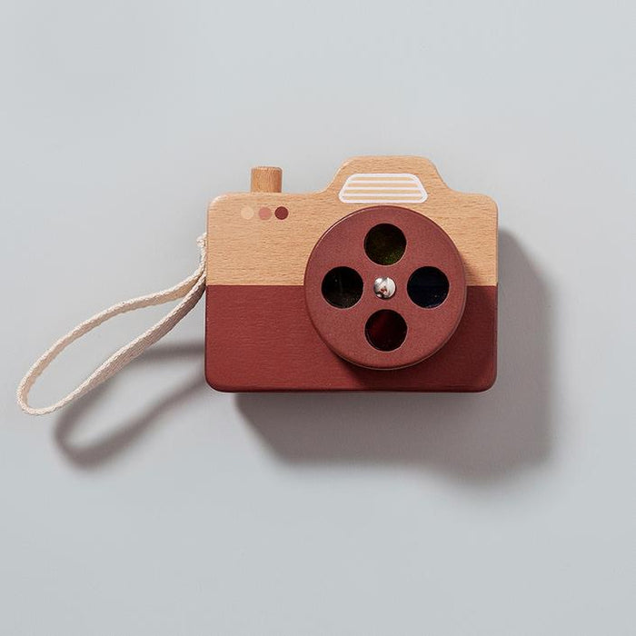 Houten camera - bruin