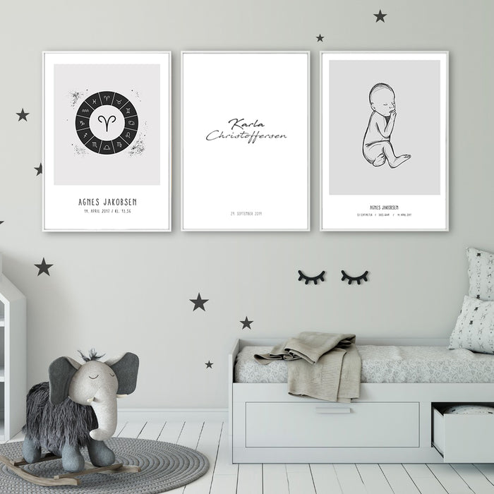 Deal: Personal Birth Poster - @jackienavarro, paars