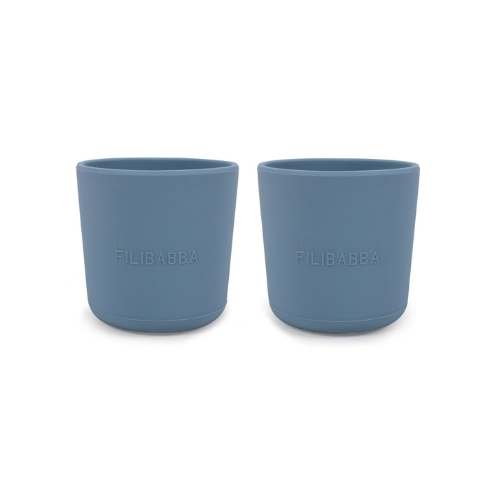 Silicone Cup, 2 -pack - Poederblauw