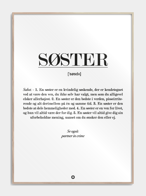 Sister Definition Poster, S (29,7x42, A3)