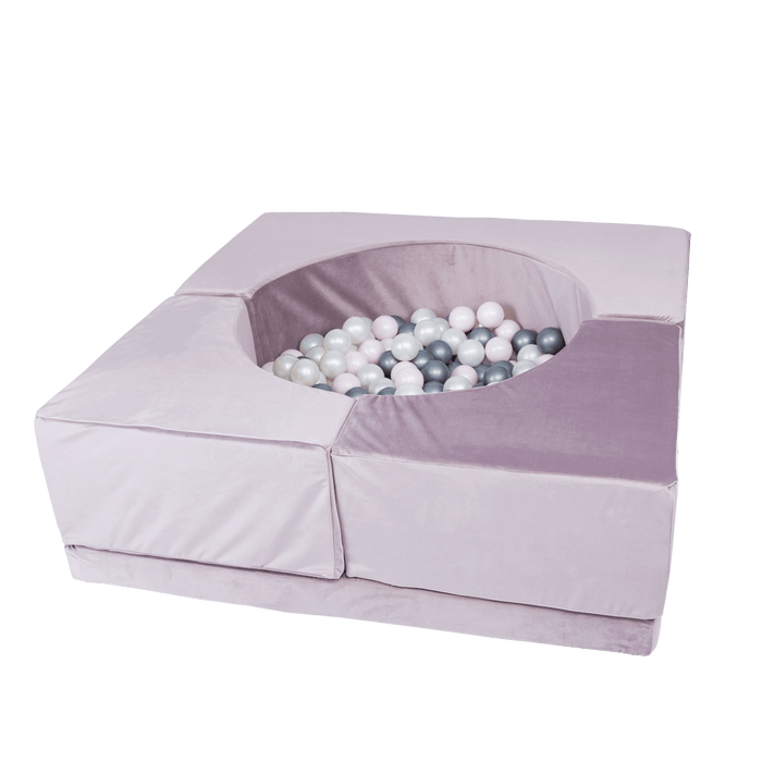 Sofa pool - paars, fluweel (120x120x50cm)