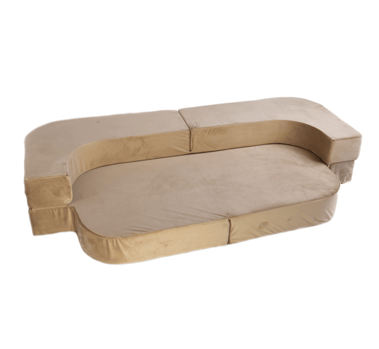 Sofa bed - goud, fluweel (170x125cm)