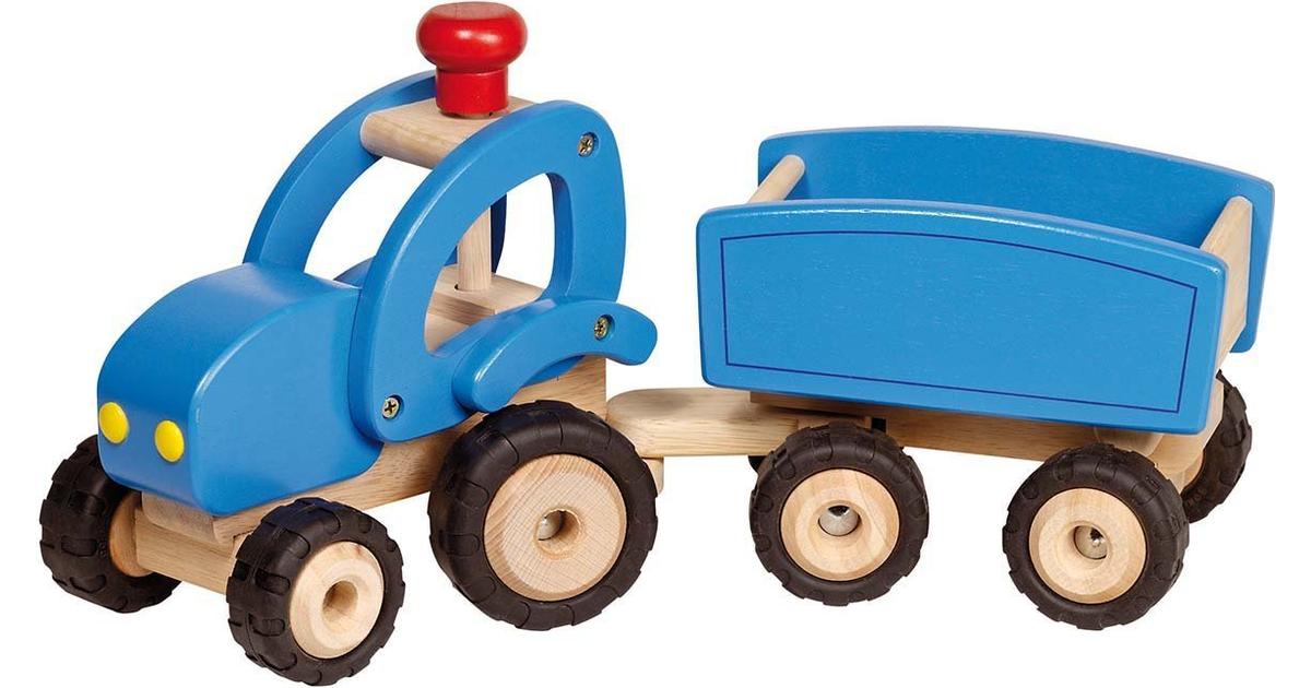 Tractor met trailer - blauw