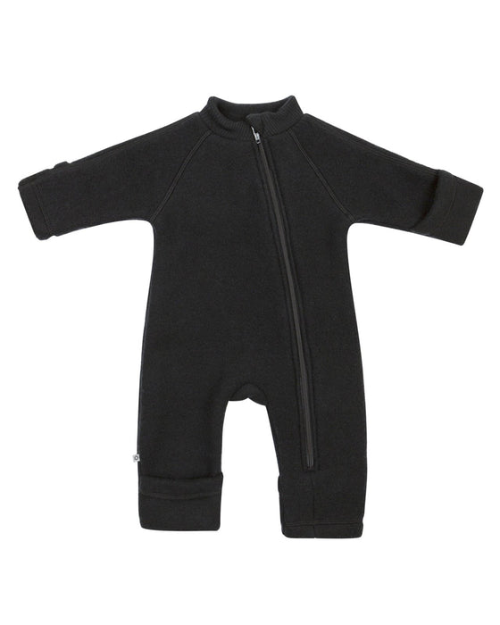 Wool Babysuit, maat 56-62 - zwart