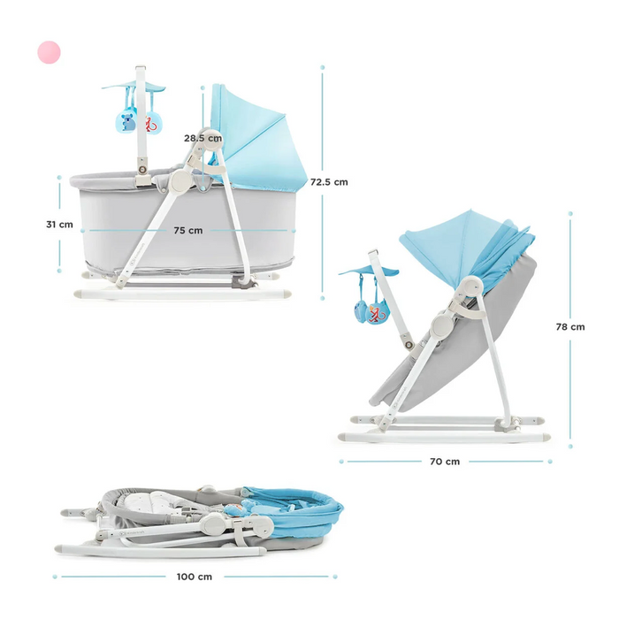 Unimo Up 5-in-1 ligstoel-lichtblauw