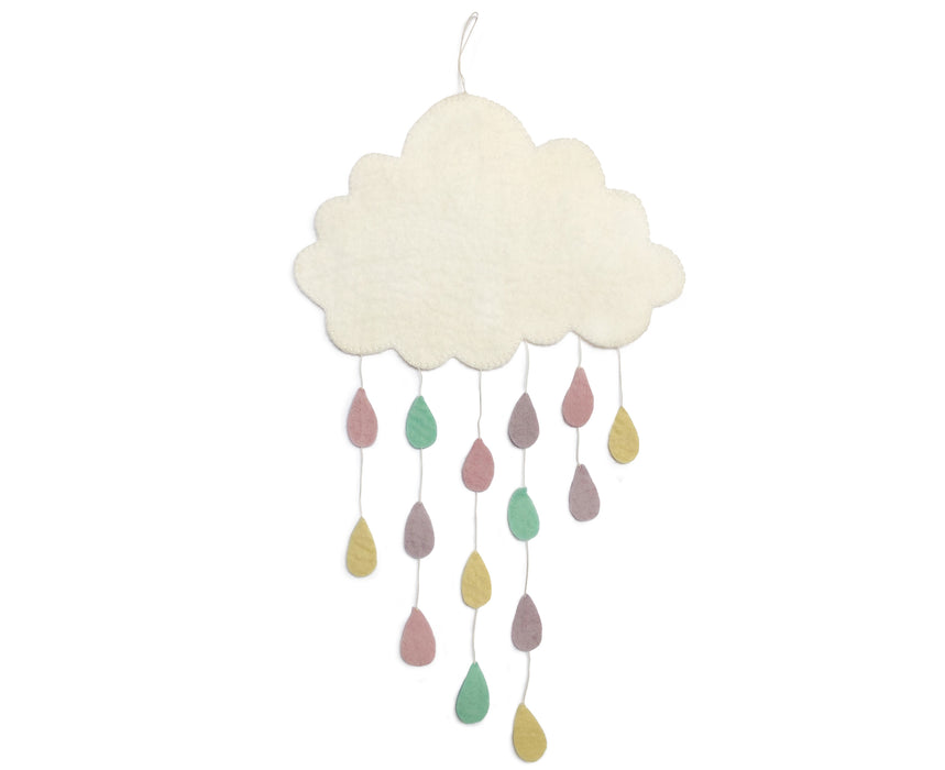 Mobile, cloud w/drops, pastel