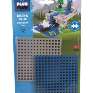 PLUS-PLUS bottenplatta, 2 st. - blÄ/grÄ